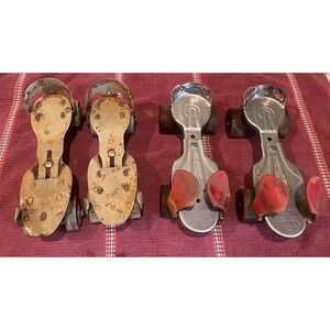 Vintage Globe Union Inc Metal Roller Skates Bundle